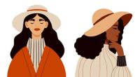 Illustration of people wearing hats