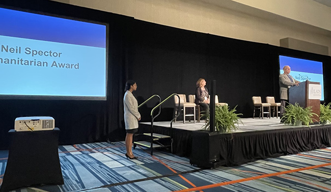 Kayla M. Socarras, PhD candidate, Department of Microbiology and Immunology, is the 2022 recipient of the ILADS Neil Spector Humanitarian Award. Ms. Socarras focuses her research on complex infectious diseases with an emphasis on tick-borne diseases.